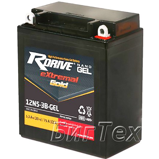 Мото аккумулятор RDrive Gold 12N5-3B GEL 5.3 Ач