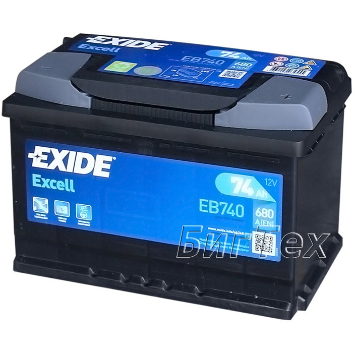 Аккумулятор автомобильный Exide Excell EB740 74 Ач