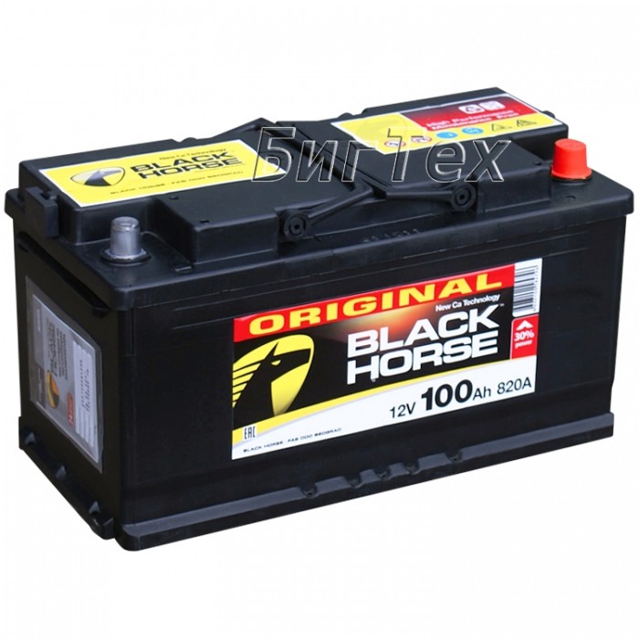 Аккумулятор автомобильный BLACK HORSE 100Ah