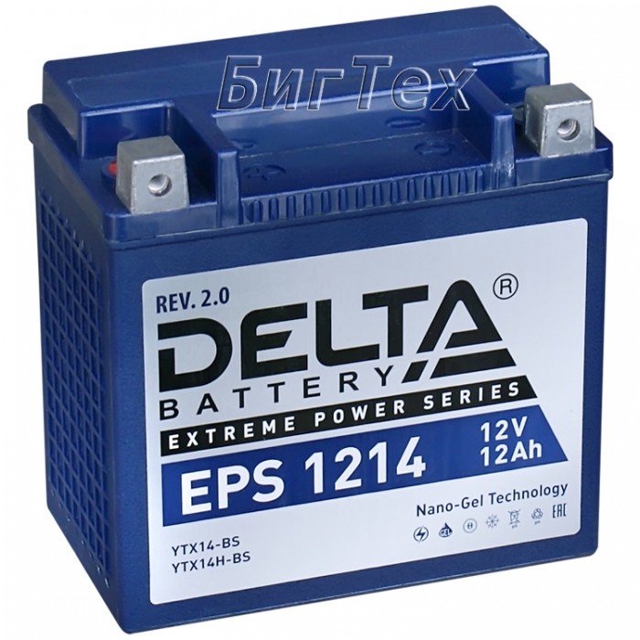 Мото аккумулятор DELTA EPS 1214 (YTX14-BS,...