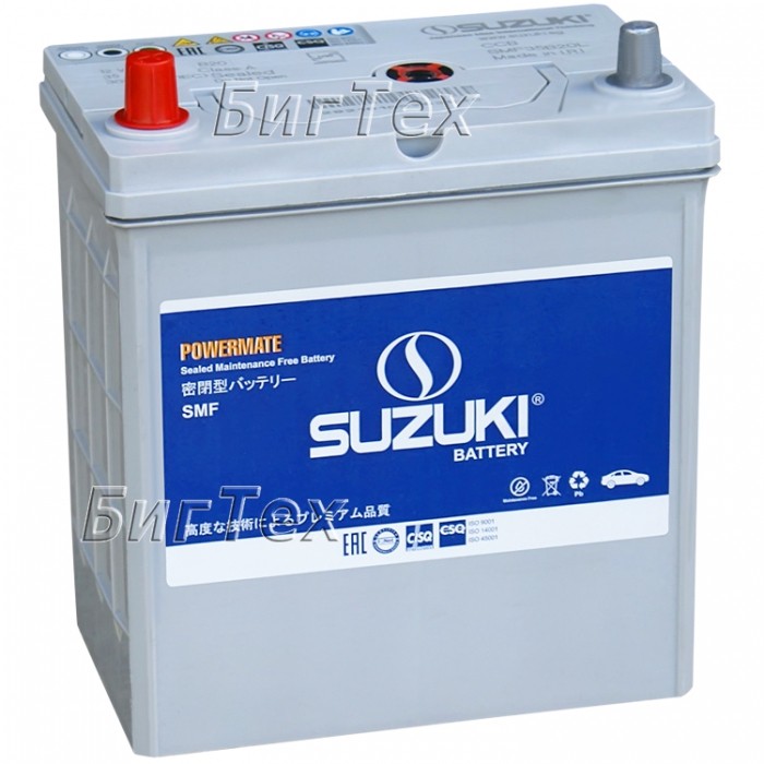 Аккумулятор автомобильный SUZUKI SMF40B20R 35Ач...