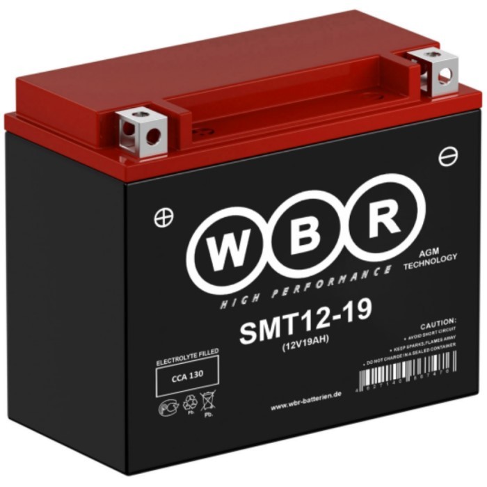 Мото аккумулятор WBR SMT12-19 19Ач 270А