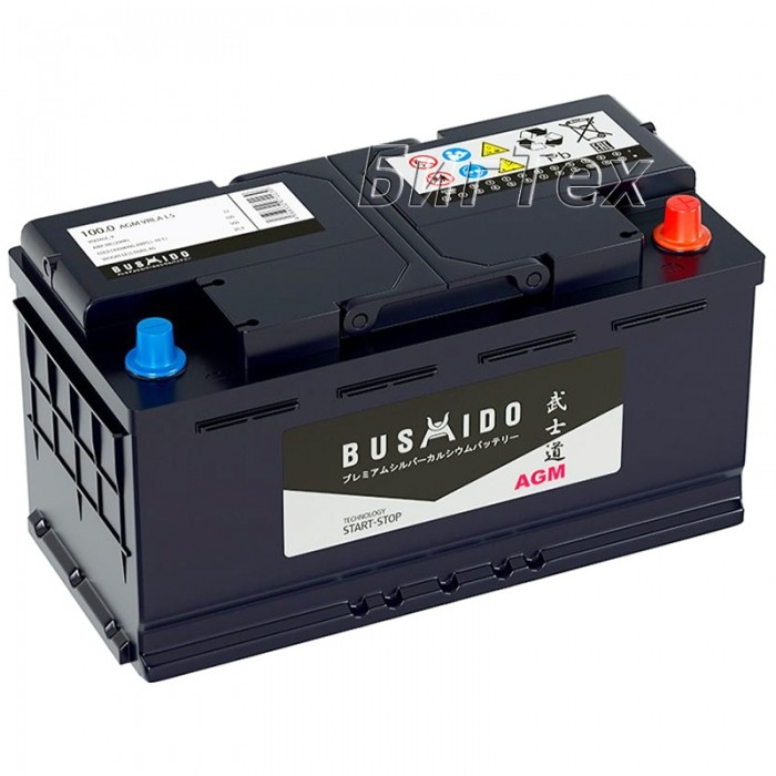Аккумулятор автомобильный BUSHIDO AGM Start...