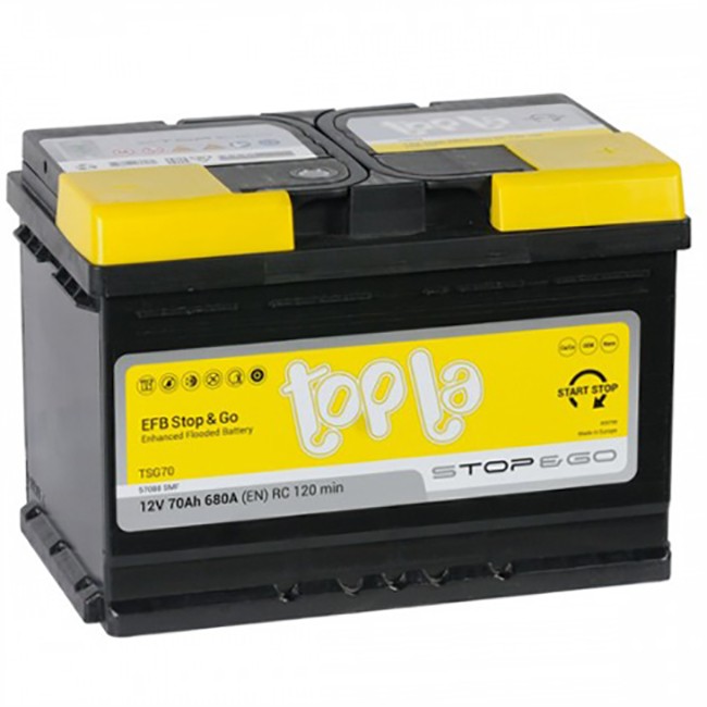 Аккумулятор автомобильный Topla EFB Stop Go L3,...