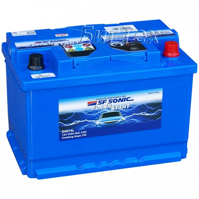 Аккумулятор автомобильный SF SONIC 74Ah 750А
