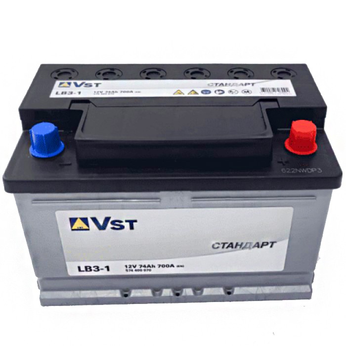 Аккумулятор автомобильный Vst Стандарт 74Ач...