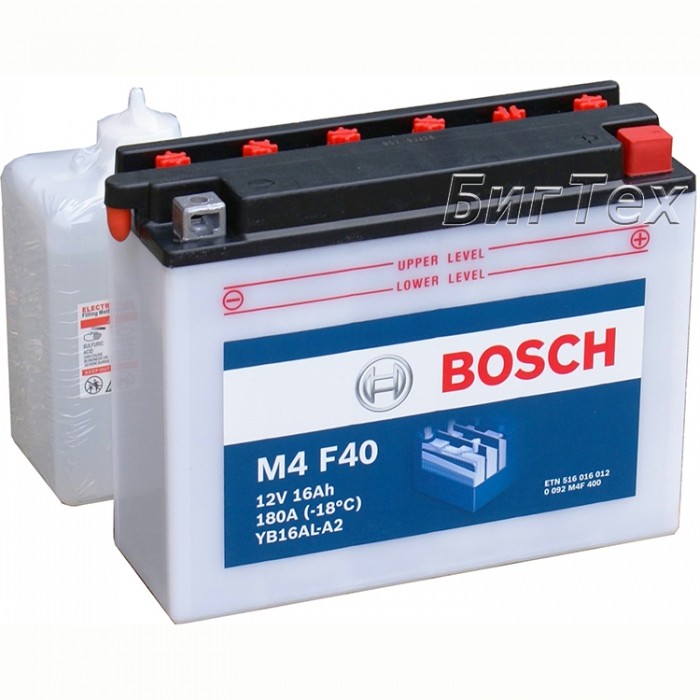 Мото аккумулятор Bosch M4 F40 16 Ач (YB16AL-A2)