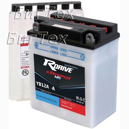 Мото аккумулятор RDrive HD YB12A-A 12.6 Ач