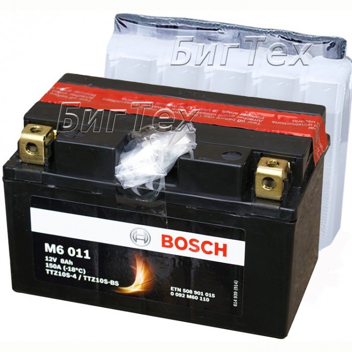 Мото аккумулятор Bosch M6 011 8 Ач (YTZ10S-BS)