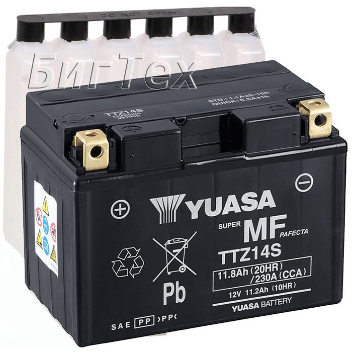 Мото аккумулятор YUASA AGM TTZ14S 11.8 Ач