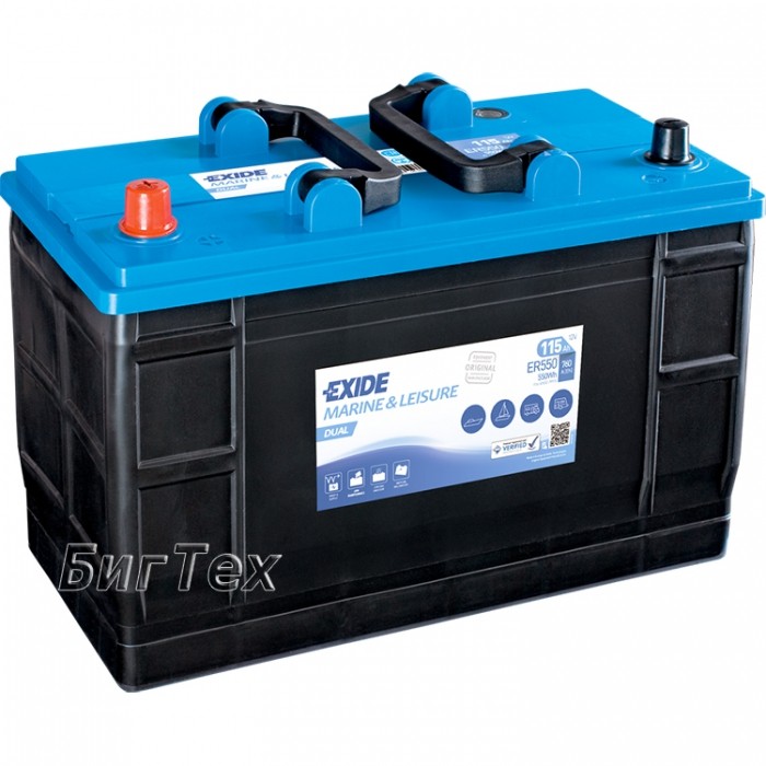 Аккумулятор лодочный EXIDE MARINE ER550, 115 Ач...