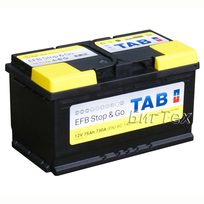 Аккумулятор автомобильный TAB EFB Stop Go 75 Ач