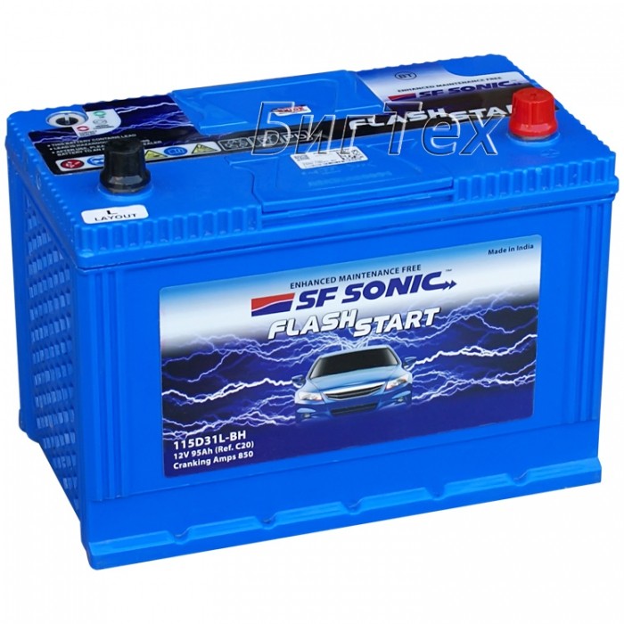 Аккумулятор автомобильный SF SONIC 115D31L 95Ач...