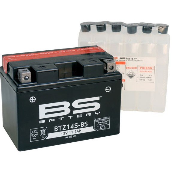 Мото аккумулятор BS BTZ14S-BS 11.2 Ач (YTZ14S-BS)