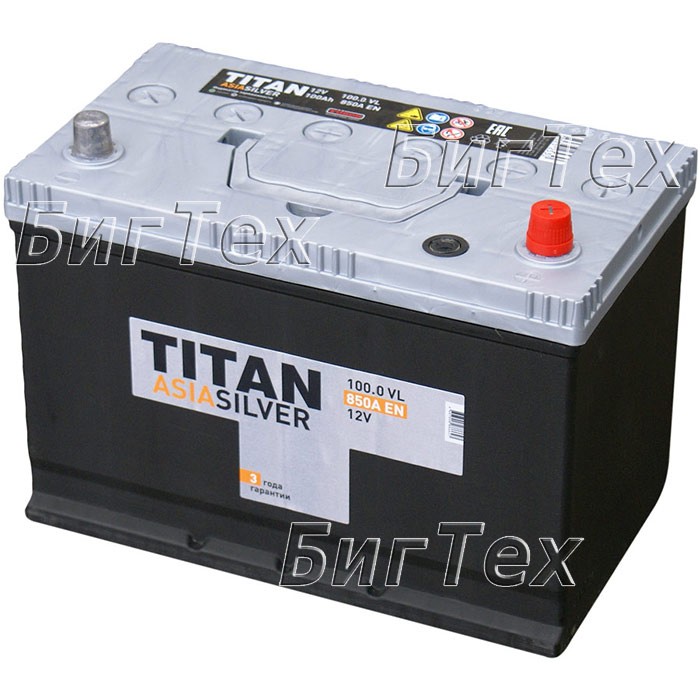 Аккумулятор автомобильный TITAN ASIA SILVER 100Ah