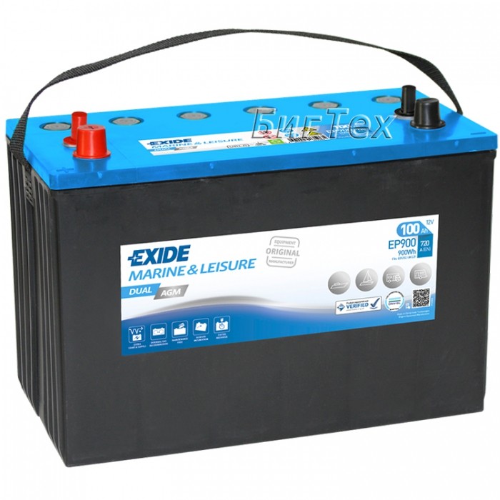 Аккумулятор лодочный EXIDE MARINE AGM EP900,...