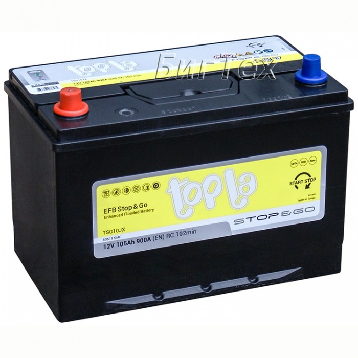 Аккумулятор автомобильный Topla EFB Stop Go 105...