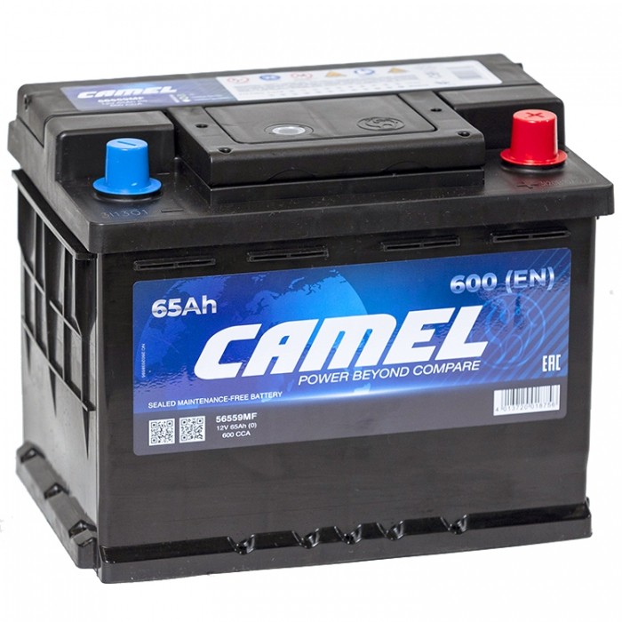 Аккумулятор автомобильный CAMEL 56559MF L2 65Ah