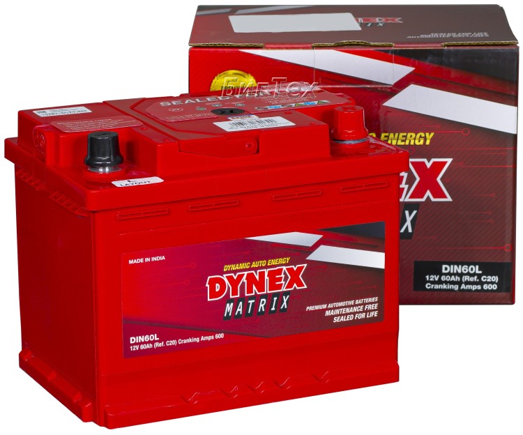 Аккумулятор автомобильный EXIDE DIN60L (Dynex)...
