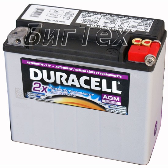 Мото аккумулятор Duracell DTX20L, 18 А/ч