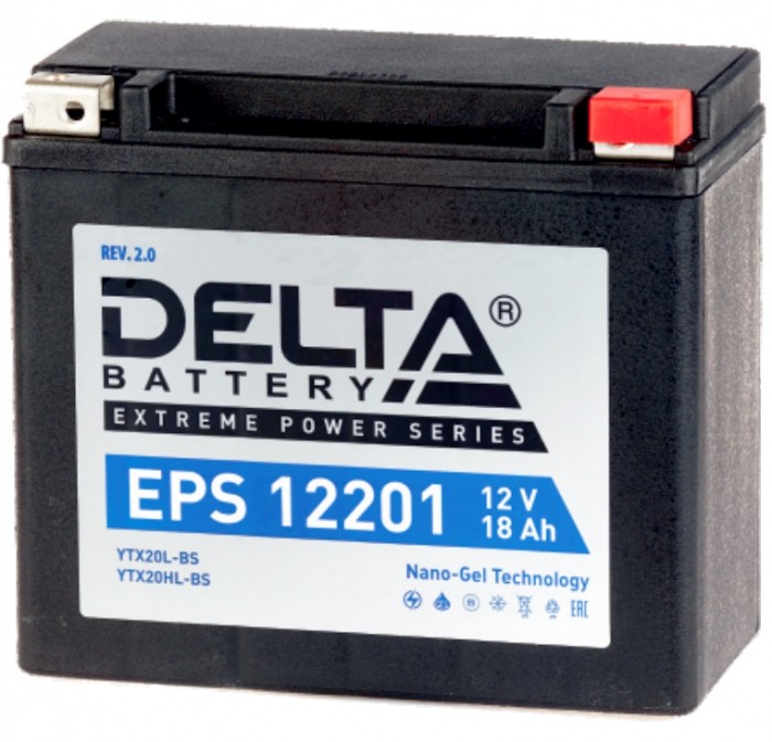 Мото аккумулятор DELTA EPS 12201 (YTX20HL-BS,...
