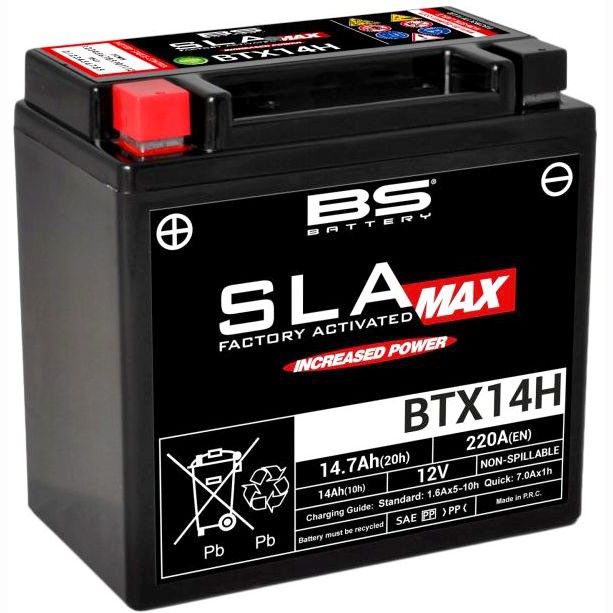 Мото аккумулятор BS BTX14H SLA MAX 14.7 Ач...