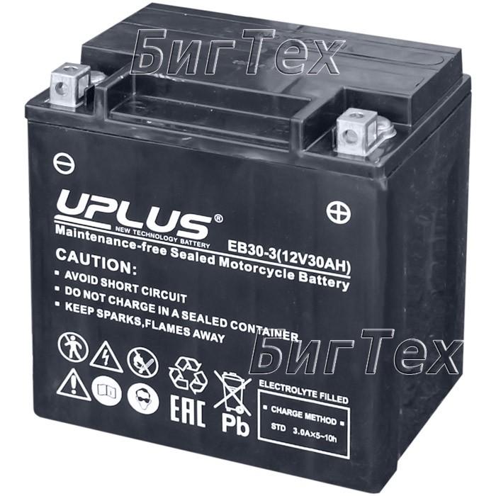 Мото аккумулятор Uplus EB30-3 AGM 30 Ач (YIX30L)