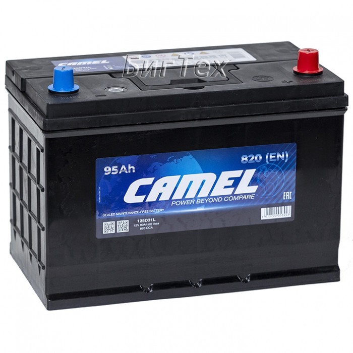 Аккумулятор автомобильный CAMEL 125D31L 95Ач 820А