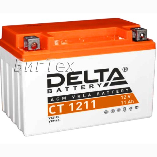 Мото аккумулятор DELTA CT 1211 AGM (YTZ12S-BS,...