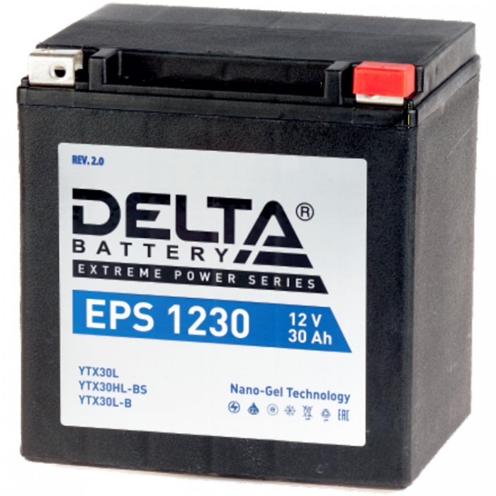 Мото аккумулятор DELTA EPS 1230 (YTX30HL-BS,...