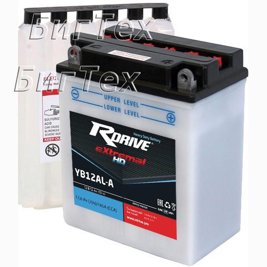 Мото аккумулятор RDrive HD YB12AL-A 12.6 Ач