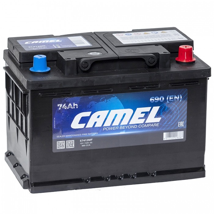 Аккумулятор автомобильный CAMEL 57412MF L3 76Ah...