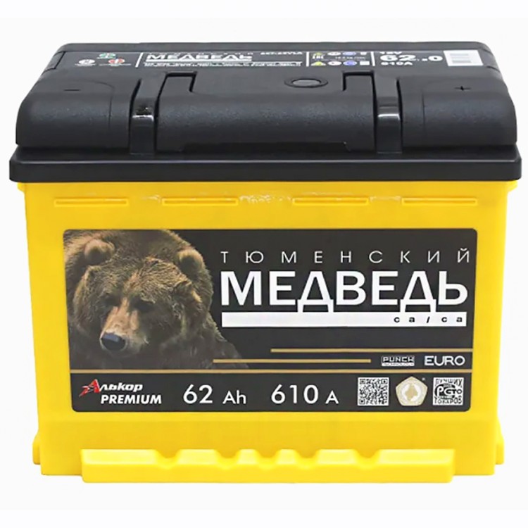 Аккумулятор автомобильный ТЮМЕНСКИЙ МЕДВЕДЬ 62...