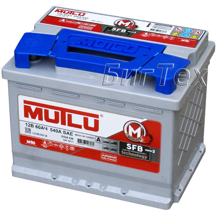 Аккумулятор автомобильный MUTLU SFB M3, 60 Ач 540A