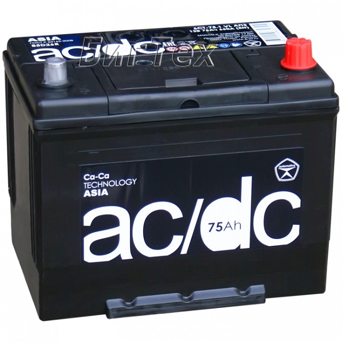 Аккумулятор автомобильный AC/DC 85D26L 75Ач...