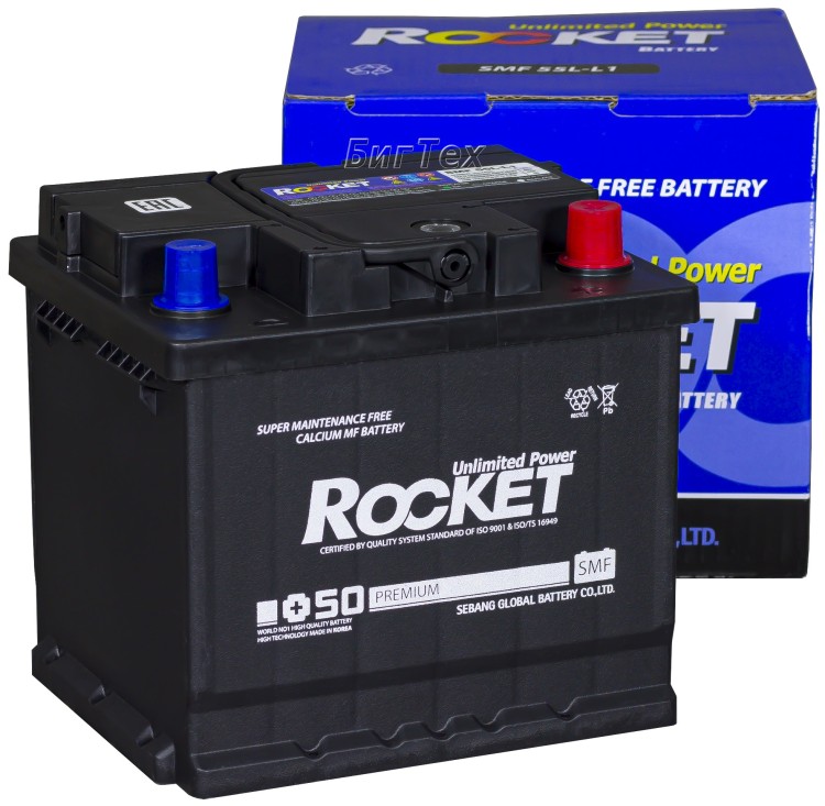 Аккумулятор автомобильный ROCKET SMF 55L-L1...