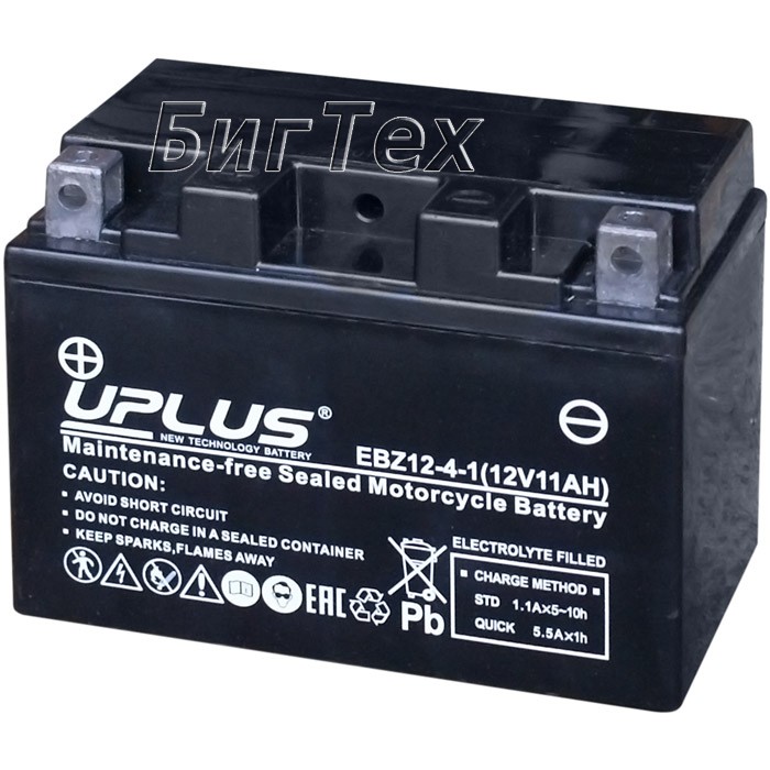 Мото аккумулятор Uplus EBZ12-4-1 AGM 11 Ач...