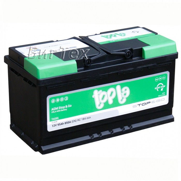 Аккумулятор автомобильный Topla AGM Stop Go L5,...