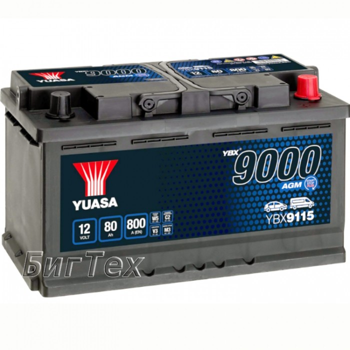 Аккумулятор автомобильный YUASA YBX9115 AGM...