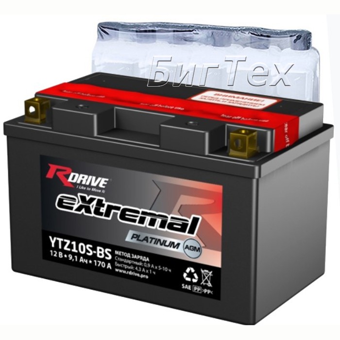 Мото аккумулятор RDrive Platinum YTZ10S-BS 9.1 Ач