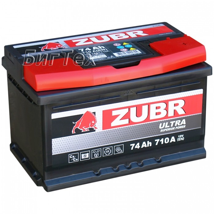Аккумулятор автомобильный ZUBR ULTRA ZU740 74 Ач