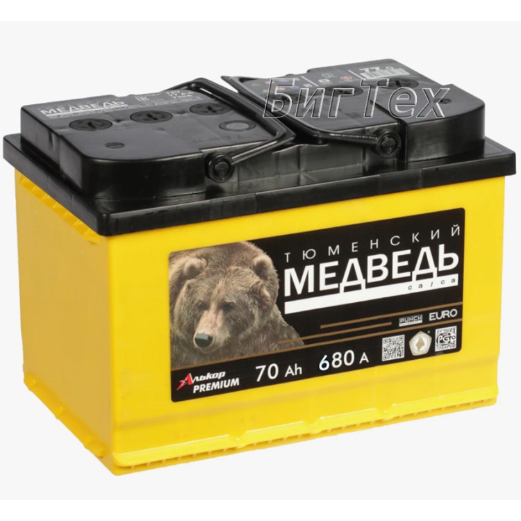 Аккумулятор автомобильный ТЮМЕНСКИЙ МЕДВЕДЬ 70...
