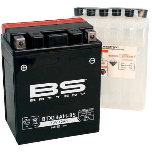 Мото аккумулятор BS BTX14AH-BS 12 Ач (YTX14AH-BS)