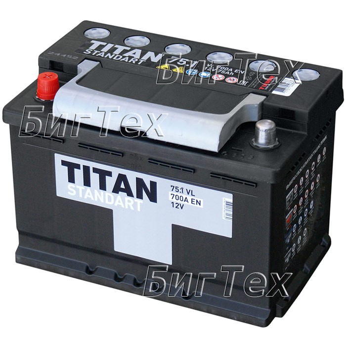Аккумулятор автомобильный TITAN STANDART 75Ач
