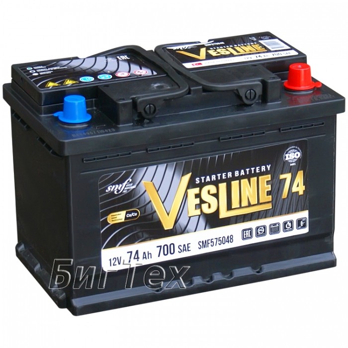 Аккумулятор автомобильный VESLINE LB3, 74 Ач...
