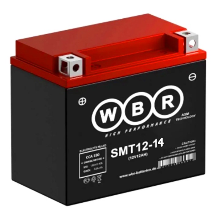 Мото аккумулятор WBR IMT12-14 14 Ач (YTX14)