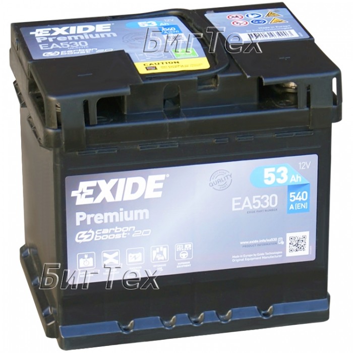 Аккумулятор автомобильный EXIDE Premium EA530...