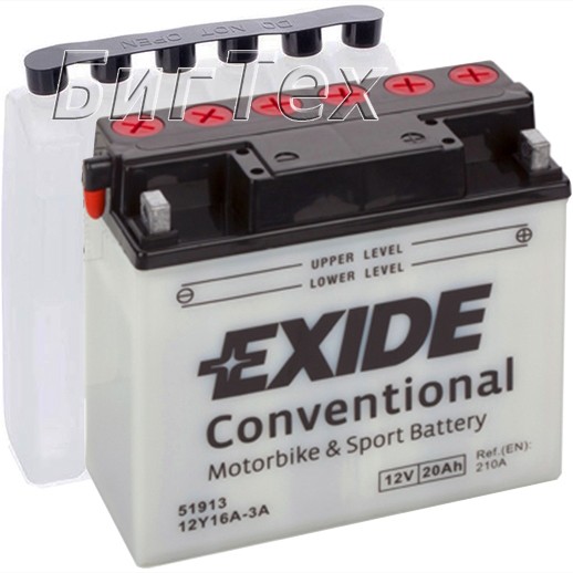 Мото аккумулятор EXIDE 12Y16A-3A 20 Ач