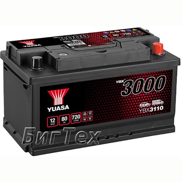 Аккумулятор автомобильный YUASA YBX3110 SMF 80 Ач