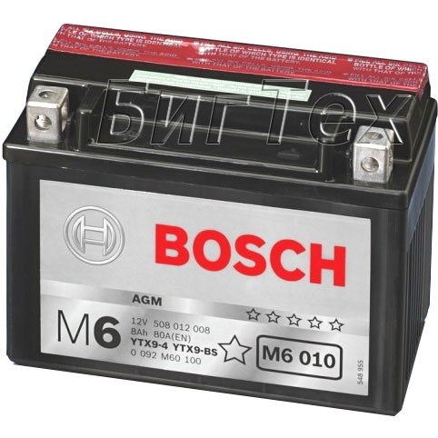 Мото аккумулятор Bosch M6 007 6 Ач (YTX7A-BS)